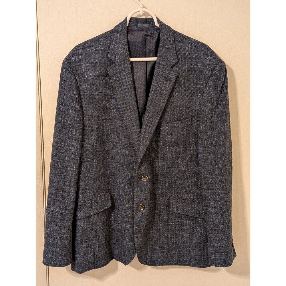 Joseph Abboud Blazer Jacket Indigo Blue Tollegno 1900 Wool Men's 46 Short